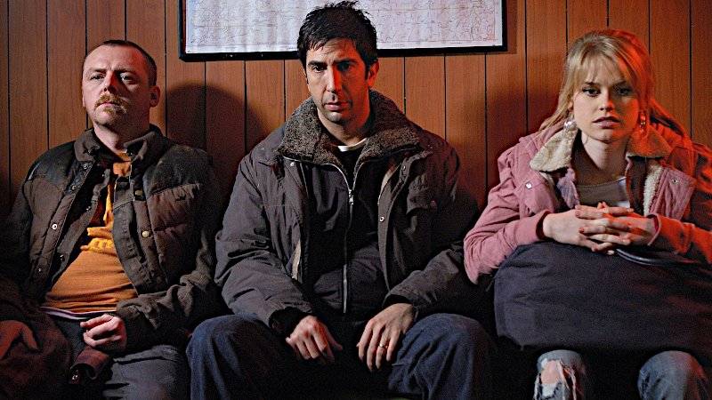 Photo of Simon Pegg, David Schwimmer, and Alice Eve in Big Nothing (2006)