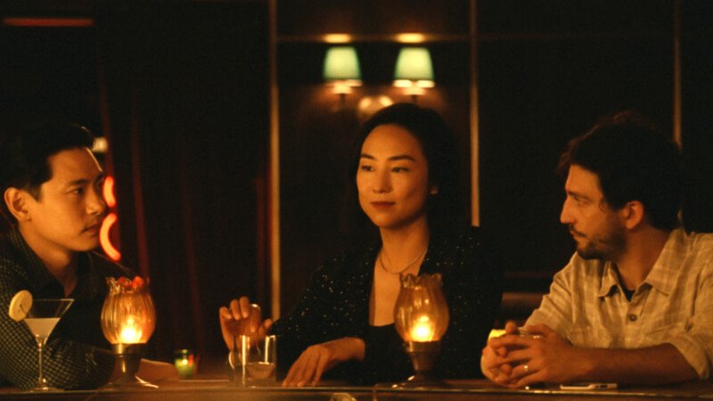 Still of Yoo Tae-oh, Greta Lee, and John Magaro in ‘Past Lives’