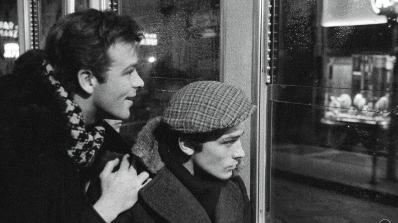 Still of Renato Salvatori and Alain Delon in ‘Rocco and His Brothers’ (1960)