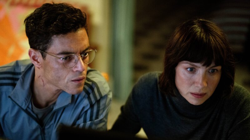 Still of Rami Malek and Caitríona Balfe in ‘The Amateur’ (2025)