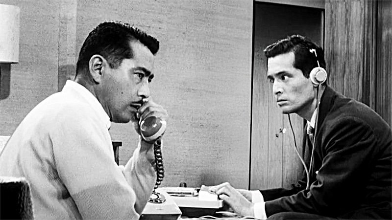 Still of Toshiro Mifune and Tatsuya Nakadai in ‘High and Low’ (1963)