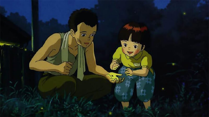 Still of Tsutomu Tatsumi and Ayano Shiraishi in ‘Grave of the Fireflies’ (1988)