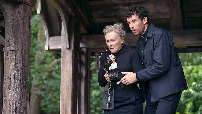 Still of Glenn Close and Josh O’Connor in ‘Wake Up Dead Man: A Knives Out Mystery’ (2025)
